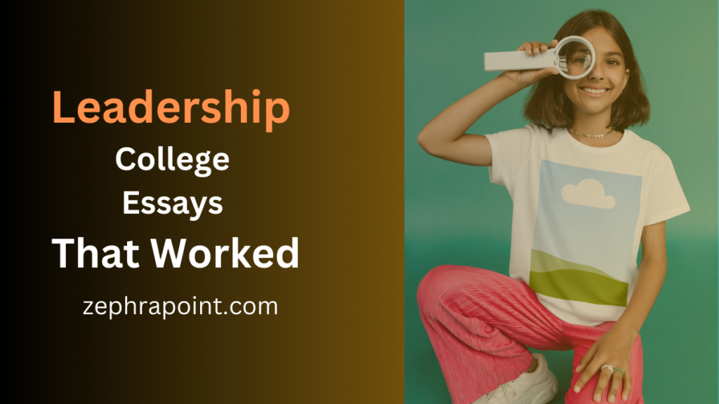 Leadership College Essays That Worked